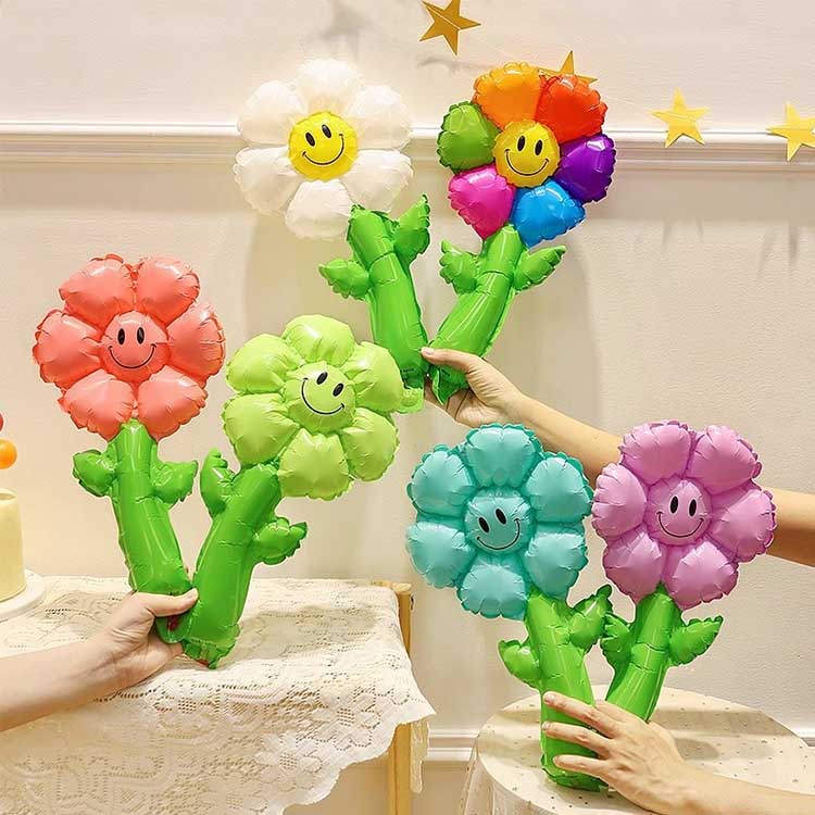 హ్యాండ్‌హెల్డ్ సన్‌ఫ్లవర్ రేకు బెలూన్