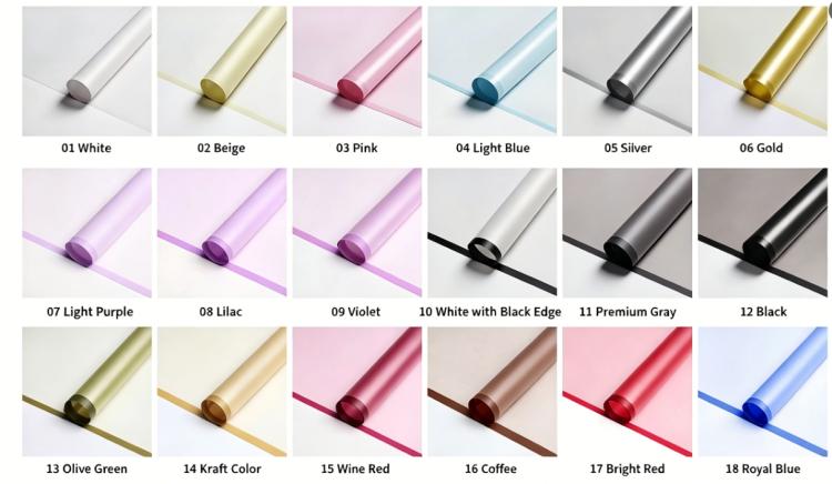 Matte Flower Wrapping Paper with Border Edge price