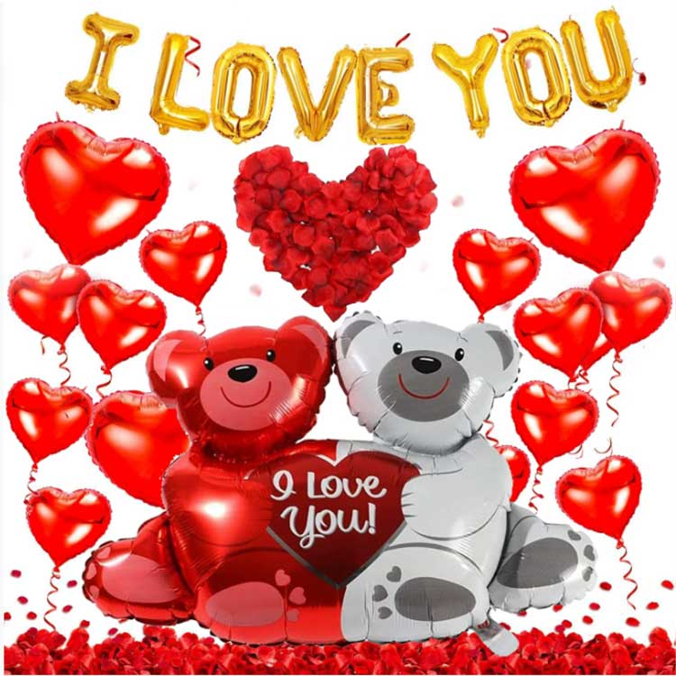 వాలెంటైన్స్ డే రేకు బుడగలు